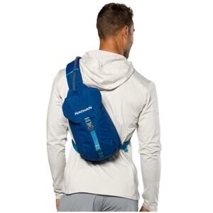 Nathan NEW Limitless 6L Hydration Sling, Two Side Pockets Pacific Blue HydraPak